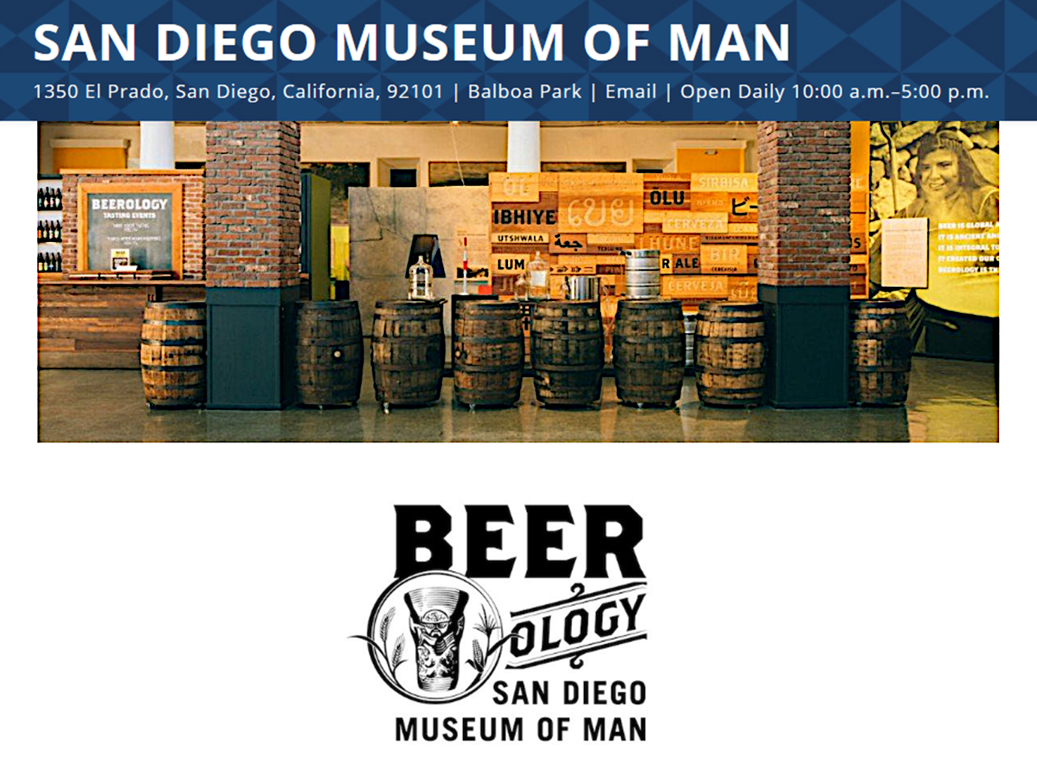 San Diego Museum of Man. Beerology
